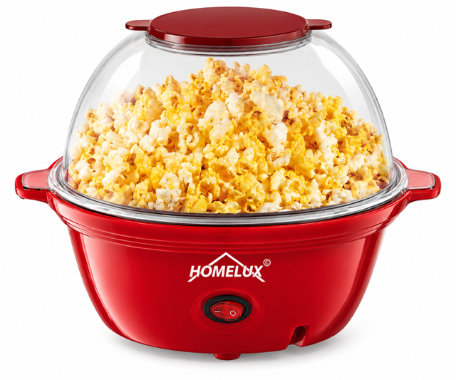 homelux elektrische popcornmaker -rood