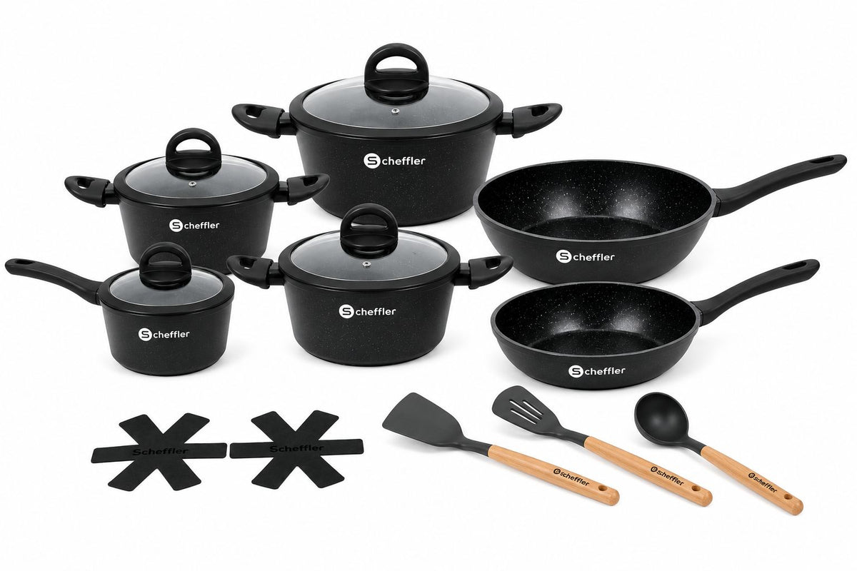 Scheffler 15-delige pannenset – Complete kookset