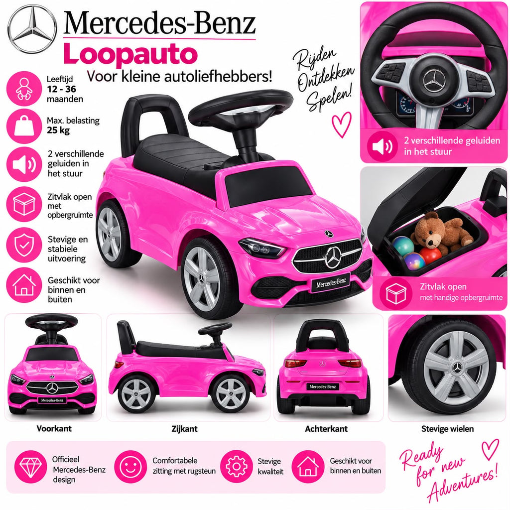Mercedes-Benz Loopauto Roze