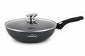HOMELUX Wokpan 30 cm met glazen deksel +gratis messenset