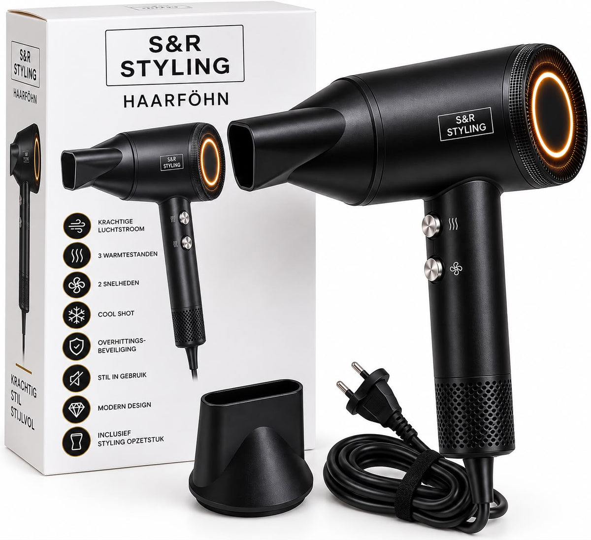 S&amp;R Styling Haarföhn – 1600W