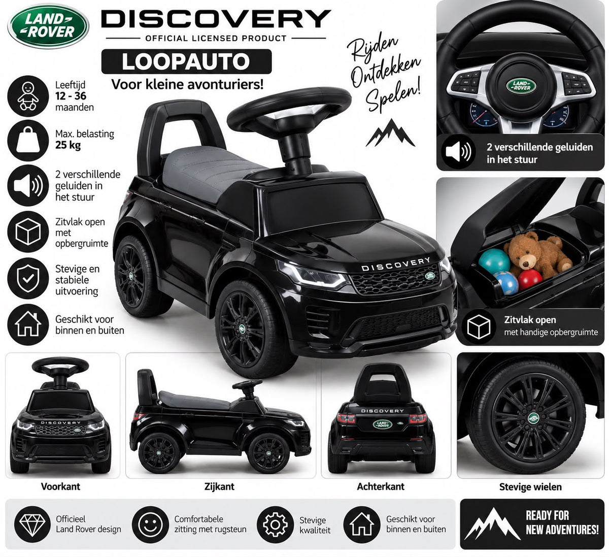 Range Rover Discovery Loopauto – Zwart